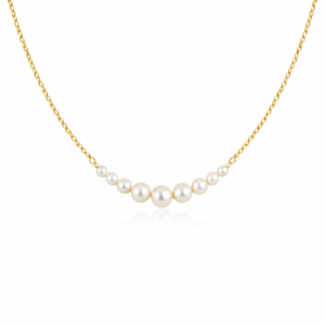 Graduated Pearl Smile Necklace 7 Pearl Curved Arc | Wholesale Pearl Jewelry | Ideal Pearl Co.