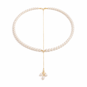 Pearl Back Drop Necklace Cluster Drop Bridal Style | Wholesale Pearl Jewelry | Ideal Pearl Co.