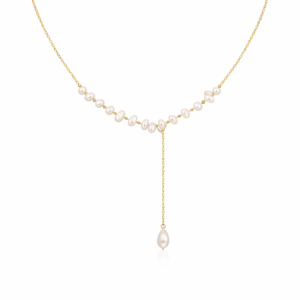 Pearl Station Necklace Teardrop Pearl Pendant Drop | Wholesale Pearl Jewelry | Ideal Pearl Co.
