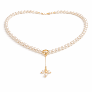 Pearl Y-Lariat Necklace Pearl Accent Drop Front Back Wear | Wholesale Pearl Jewelry | Ideal Pearl Co.