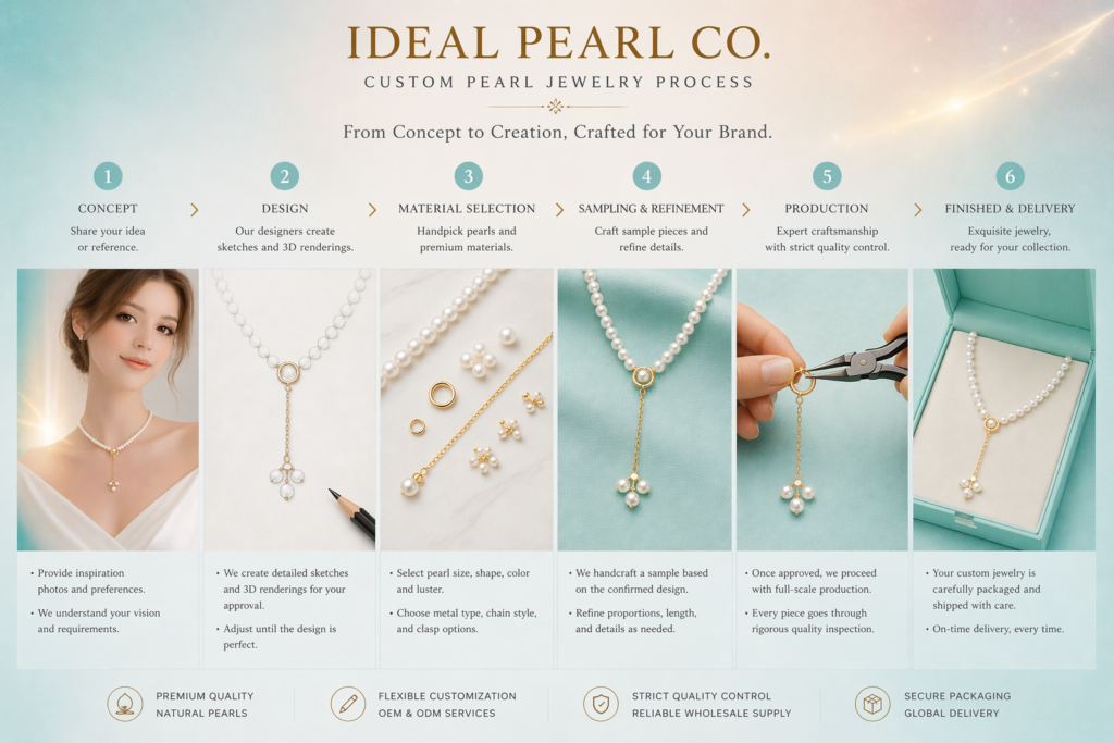 how custom pearl jewelry works from idea to production