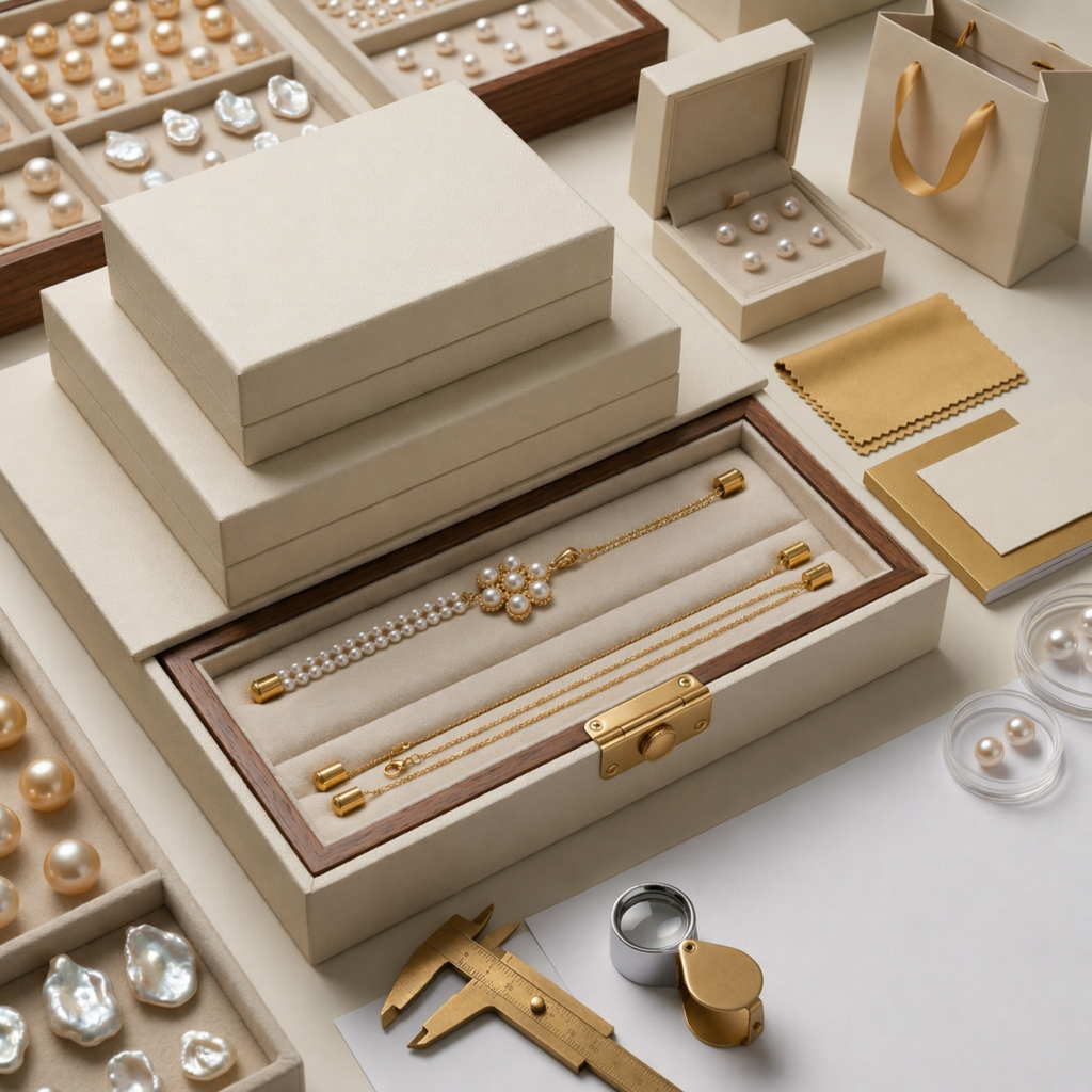 pearl jewelry custom packaging wholesale OEM branding