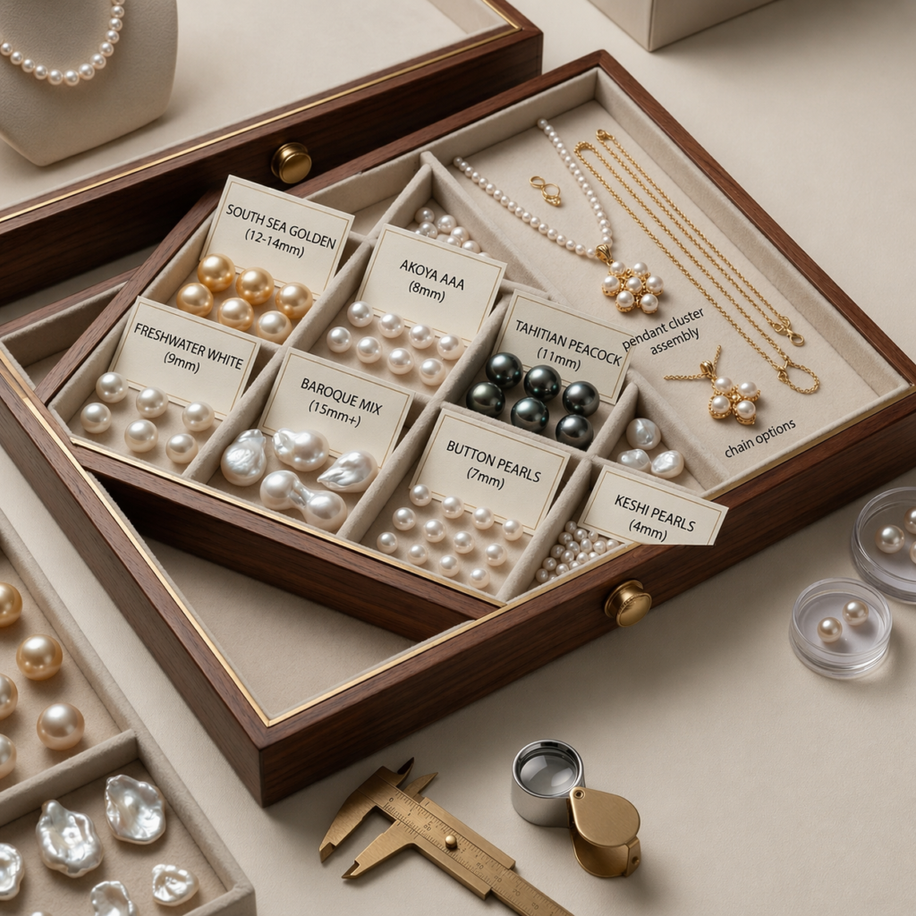 pearl jewelry sampling process wholesale supplier China