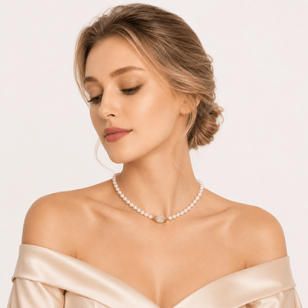 Pearl and gemstone combination necklace with citrine beads | Ideal Pearl Co.