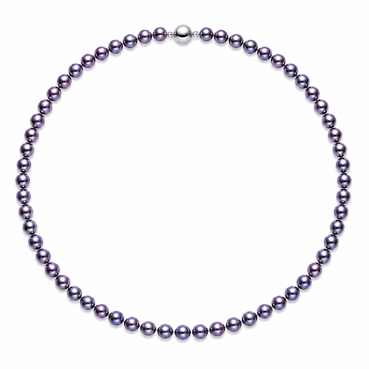Purple freshwater pearl strand necklace magnetic tail wholesale | Pearl Strand Necklace | Ideal Pearl Co.