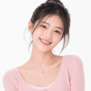 Model wearing S925 sterling silver pearl pink cat charm necklace | Pearl Jewelry Boutique | Ideal Pearl Co.