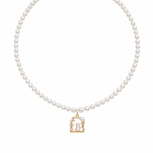 S925 sterling silver pearl jewelry pink cat necklace boutique | Pearl Pendant Necklace | Ideal Pearl Co.