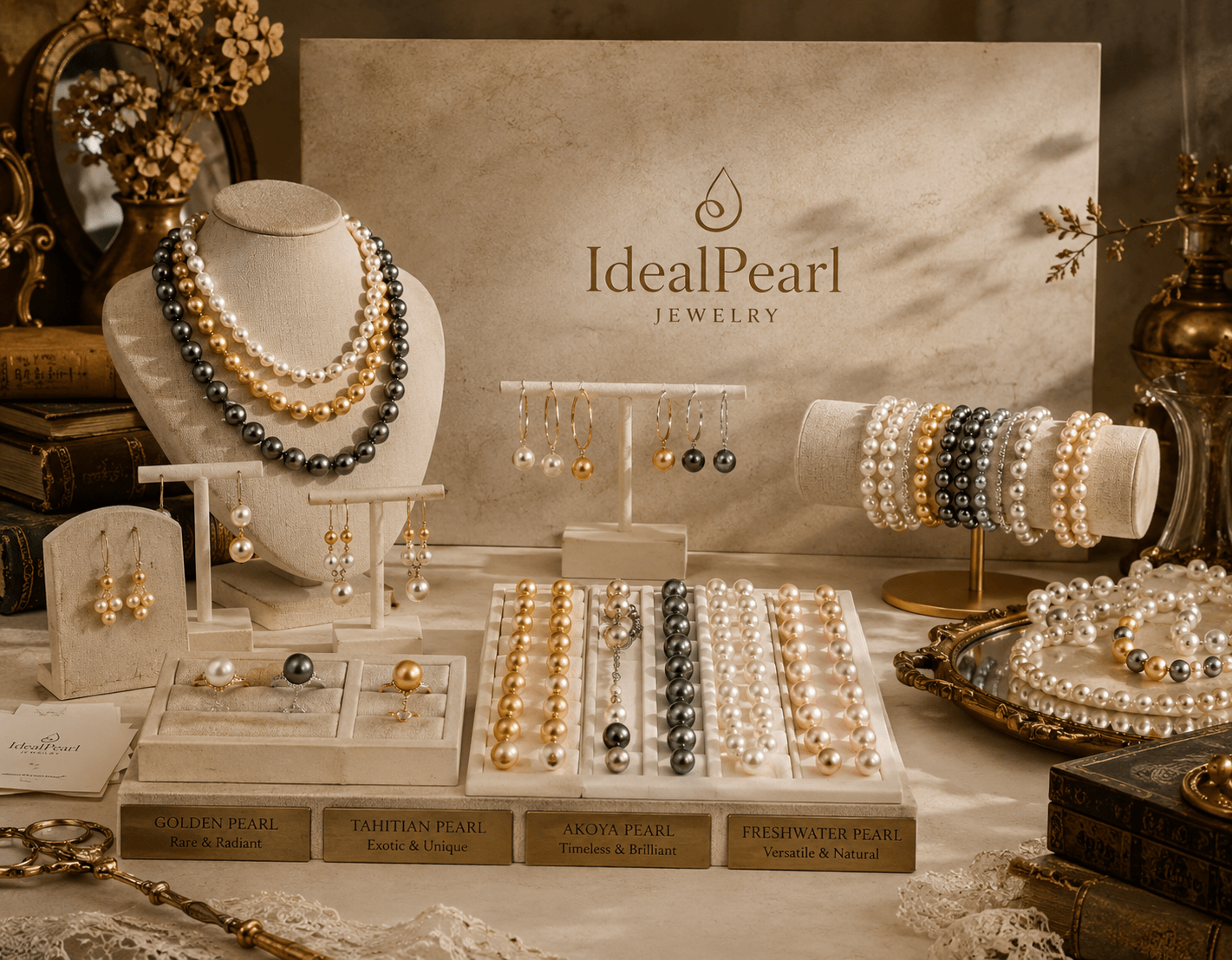 Custom pearl jewelry packaging and branding for wholesale jewelry brands | Ideal Pearl Co.