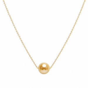 Golden South Sea pearl pendant necklace in 14K yellow gold | Ideal Pearl Co.