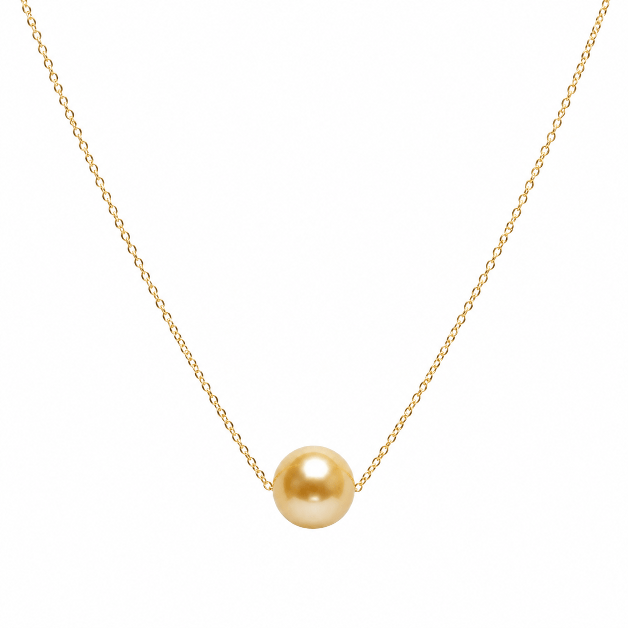 Golden South Sea pearl pendant necklace in 14K yellow gold | Ideal Pearl Co.