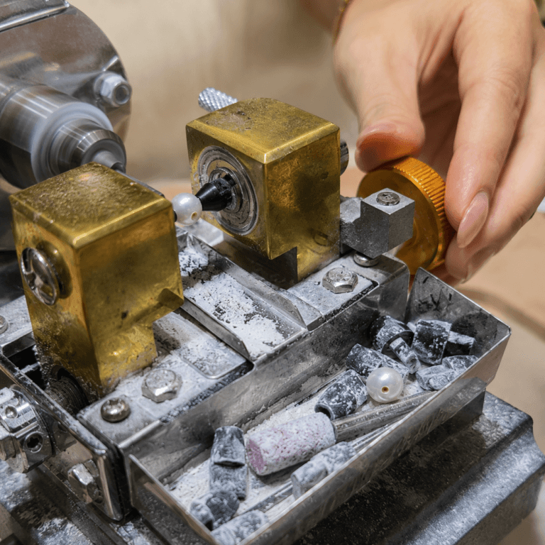 Pearl drilling process for small-batch necklace development | Ideal Pearl Co.