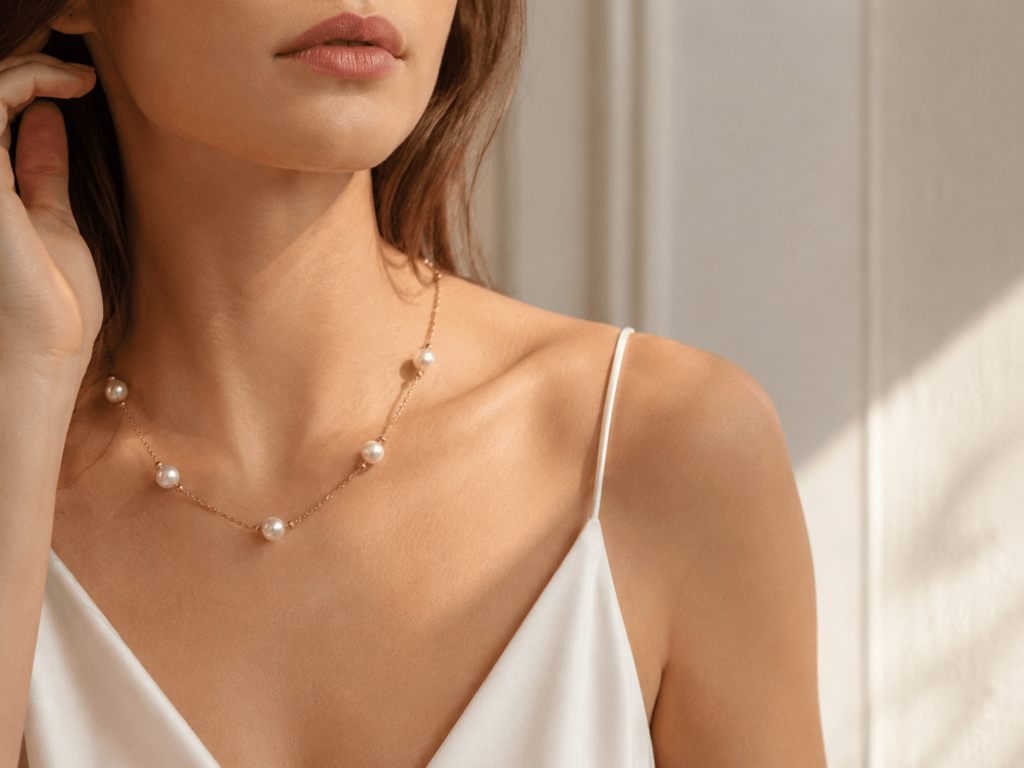 freshwater pearl statement necklace