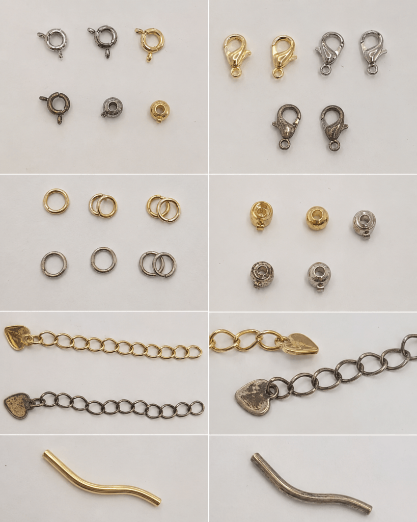 Wholesale pearl jewelry supplier findings sample: clasps, jump rings, chains | Ideal Pearl Co.